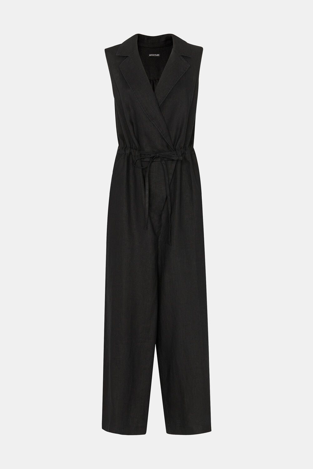 Black Bella Linen Wrap Jumpsuit
