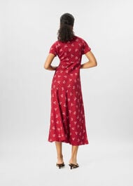 Petite Floral Lace Trim Midi Dress
