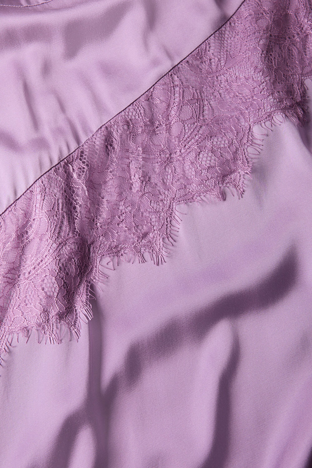 Lilac Lace Insert Asymmetric Dress