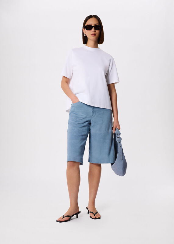 White Cotton Buckle Tee