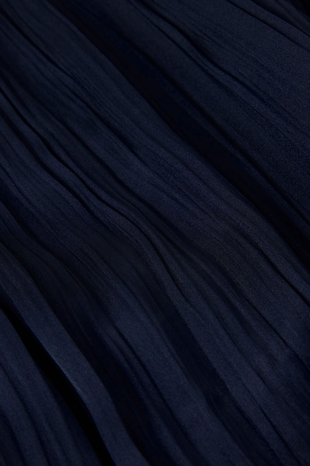 Navy Plisse Column Midi Skirt