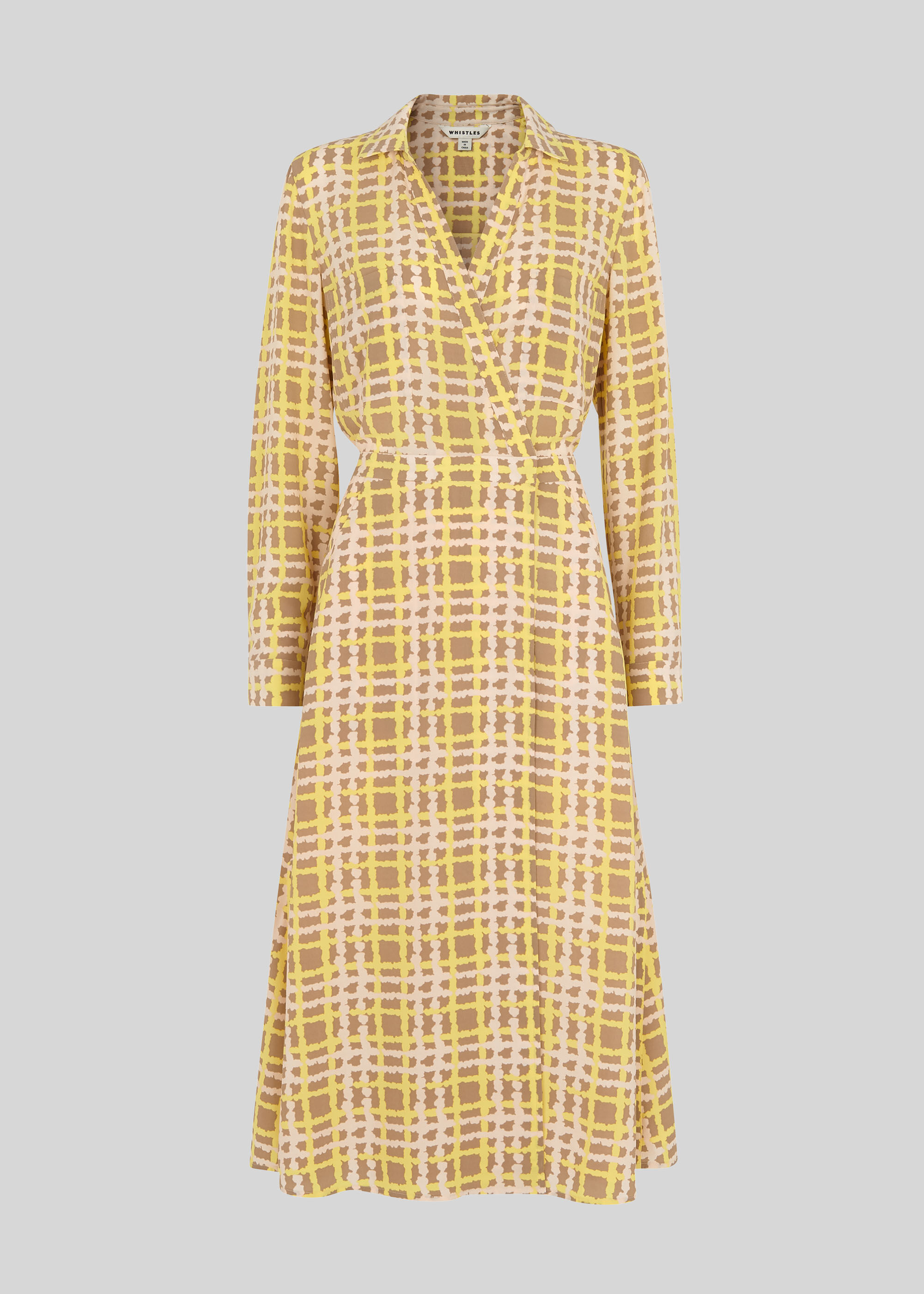 Whistles yellow check dress Clearance