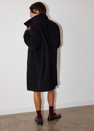 Funnel Neck Cocoon Coat
