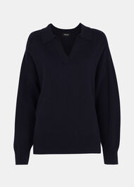 Wool Collar Neck Knit
