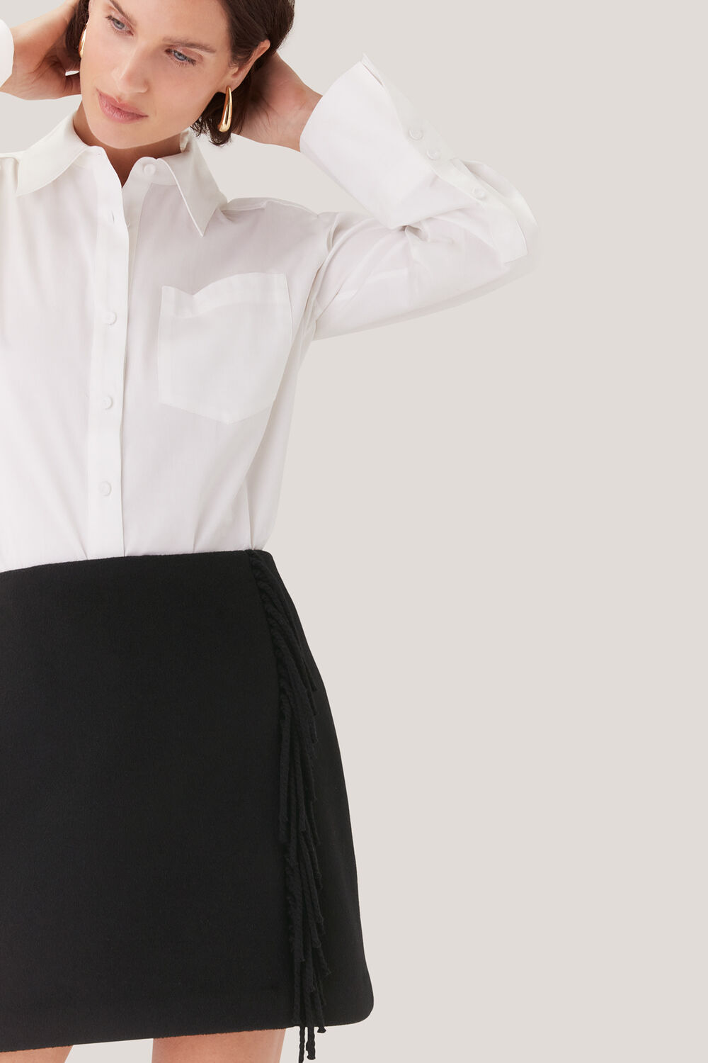 Sadie Wool Fringe Skirt