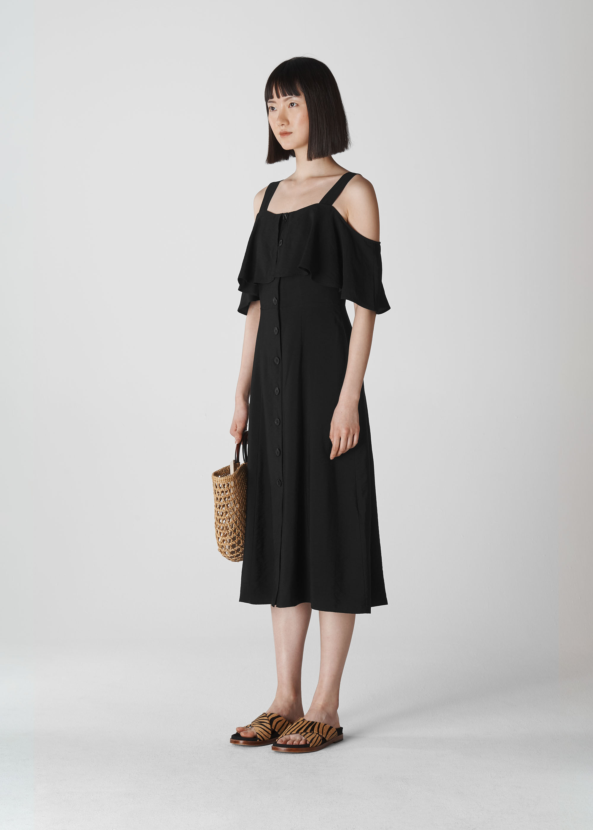 whistles montrose dobby midi dress