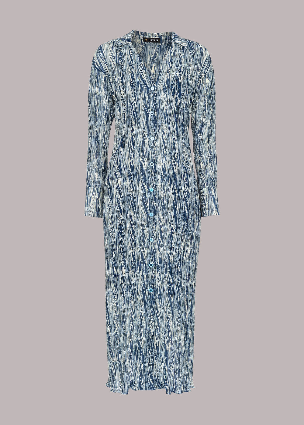Marble Stripe Plisse Dress
