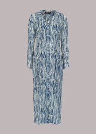 Marble Stripe Plisse Dress