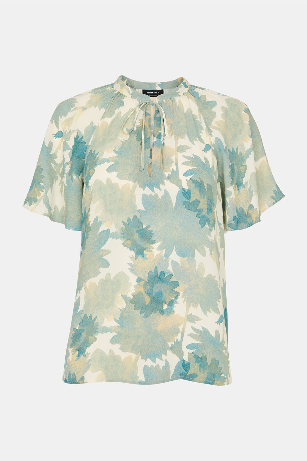 Floral Tie Neck Blouse