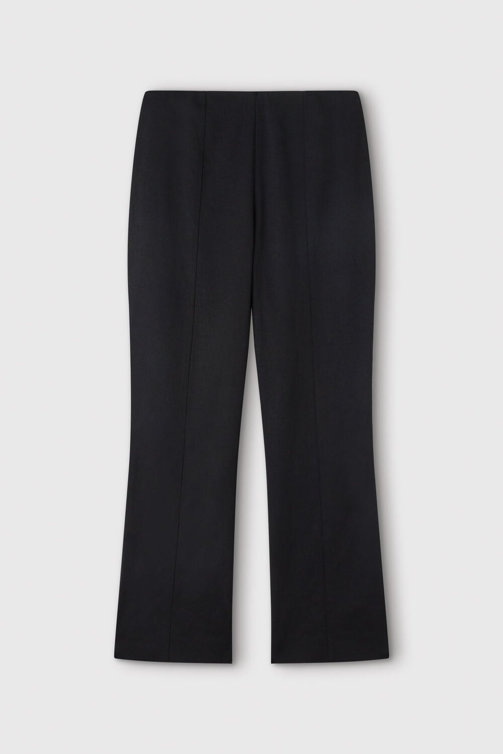 Black High Rise Kick Flare Trouser