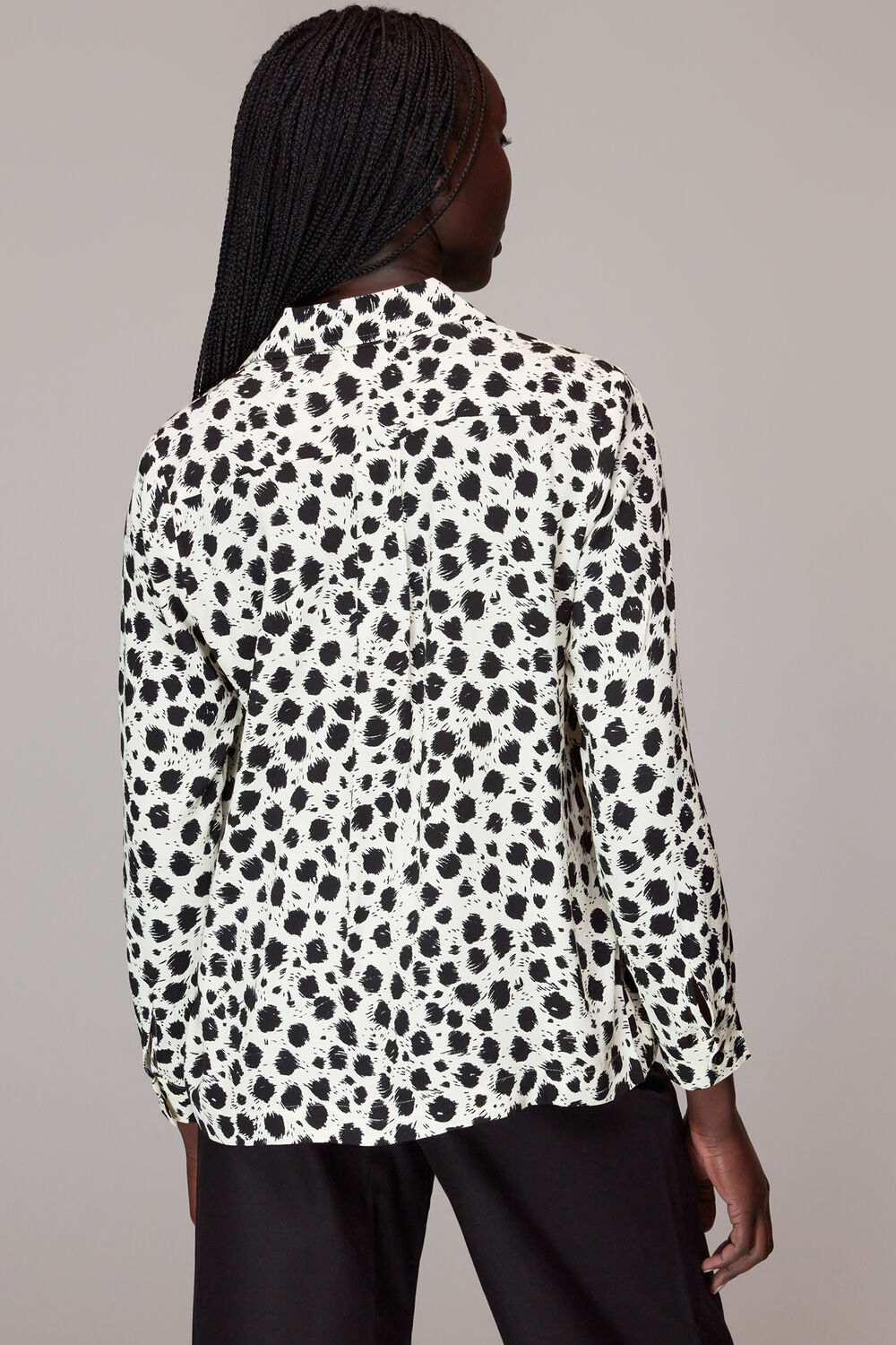 Black Brushed Dalmatian Shirt
