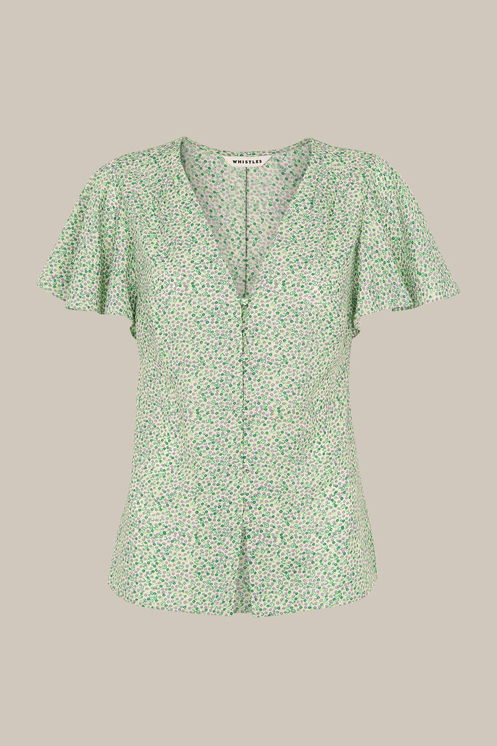 English Garden Print Top Green/Multi