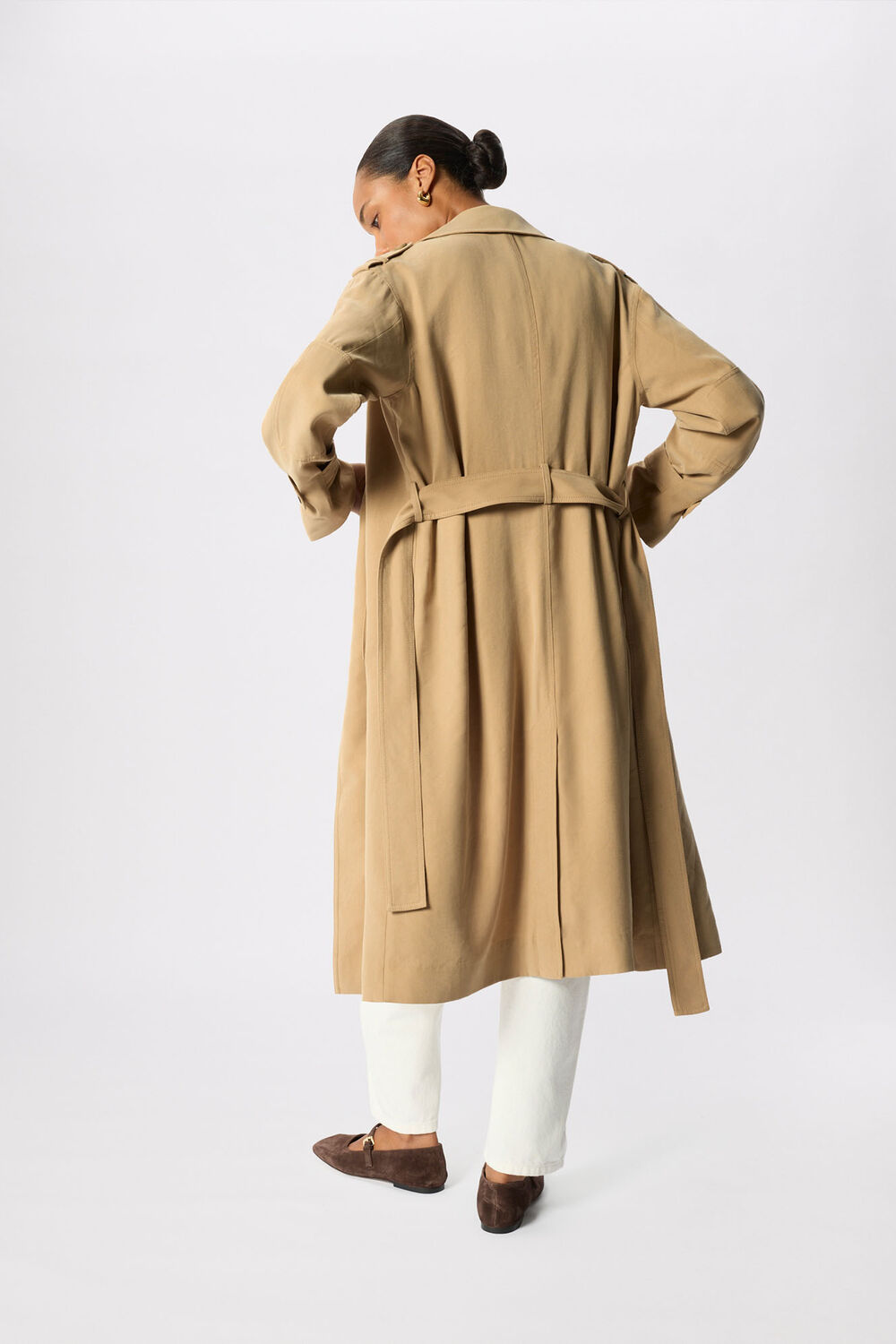 Neutral Riley Trench Coat