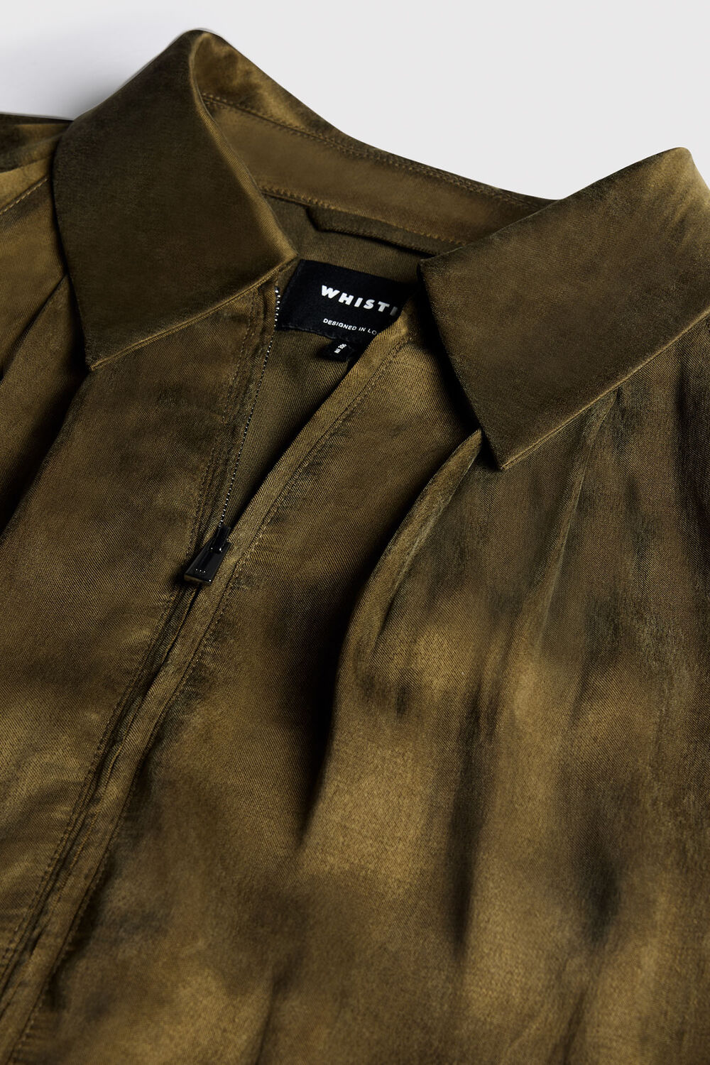 Khaki Drapey Bubble Hem Jacket