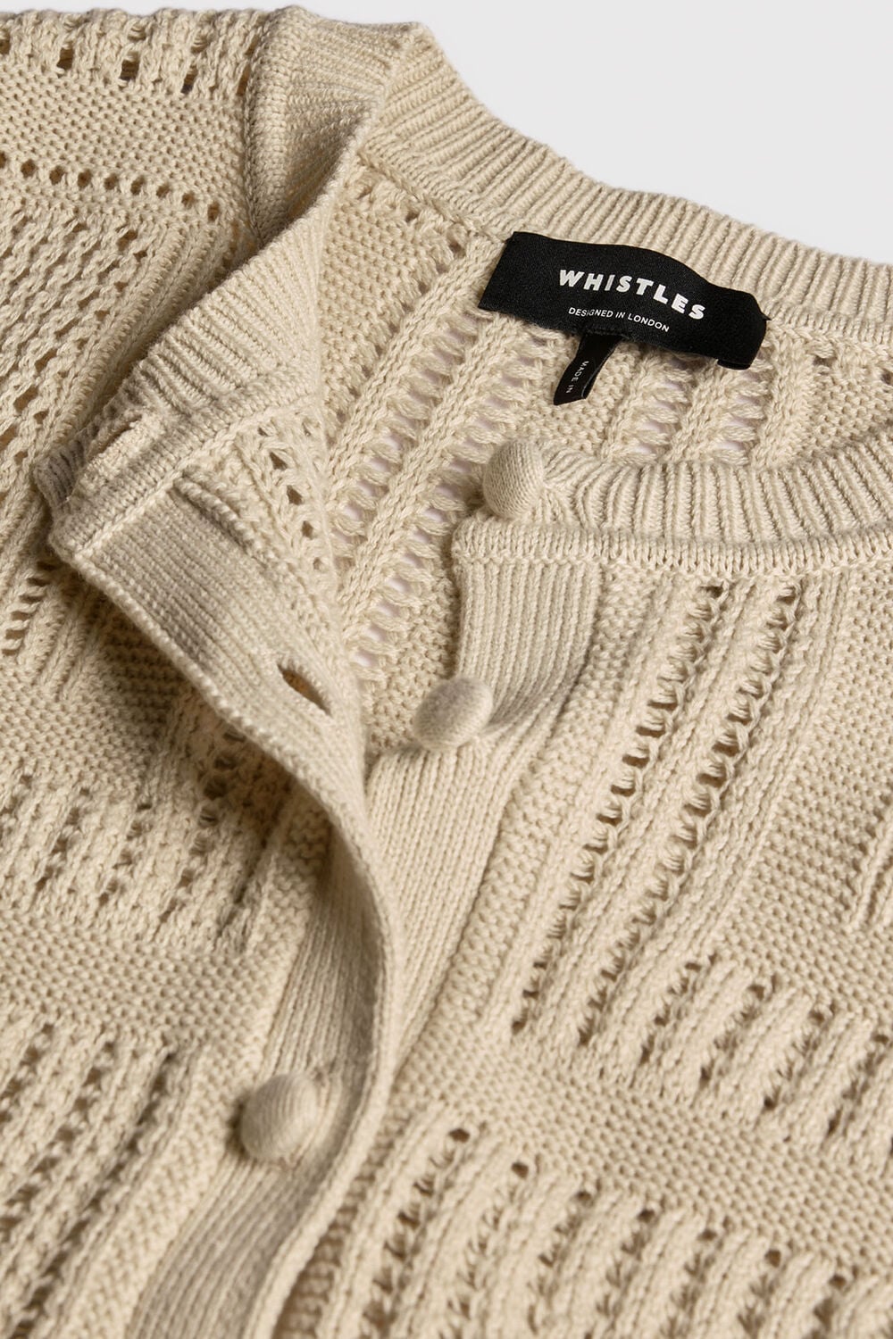 Ivory Crochet Detail Cardigan