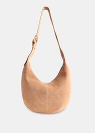 Large Sia Curved Suede Bag