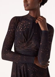 Spotted Animal Mesh Dress