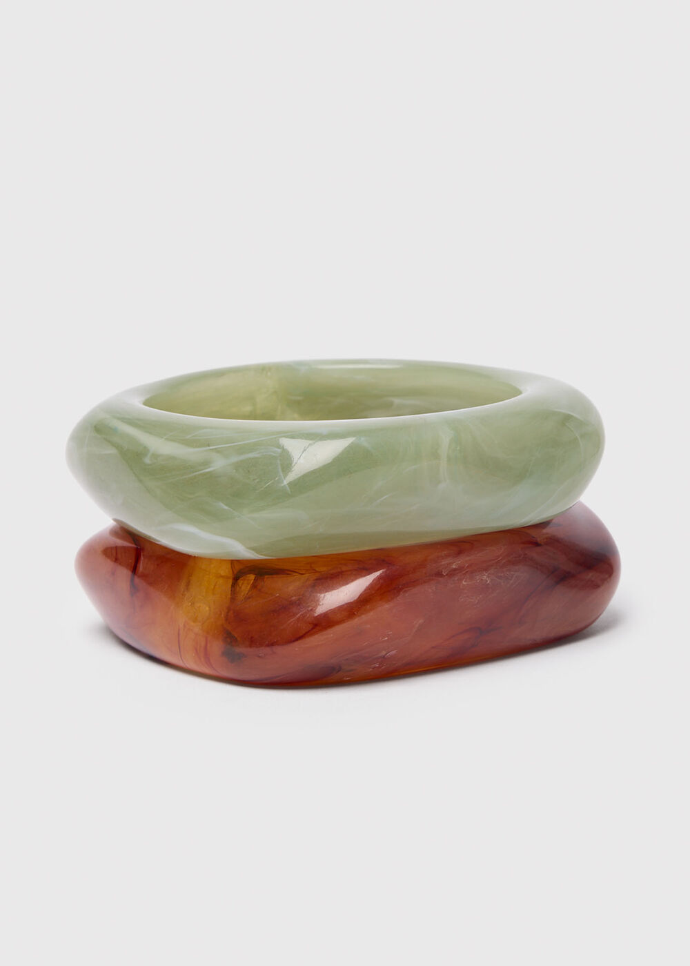 Green Irregular Chunky Bangle