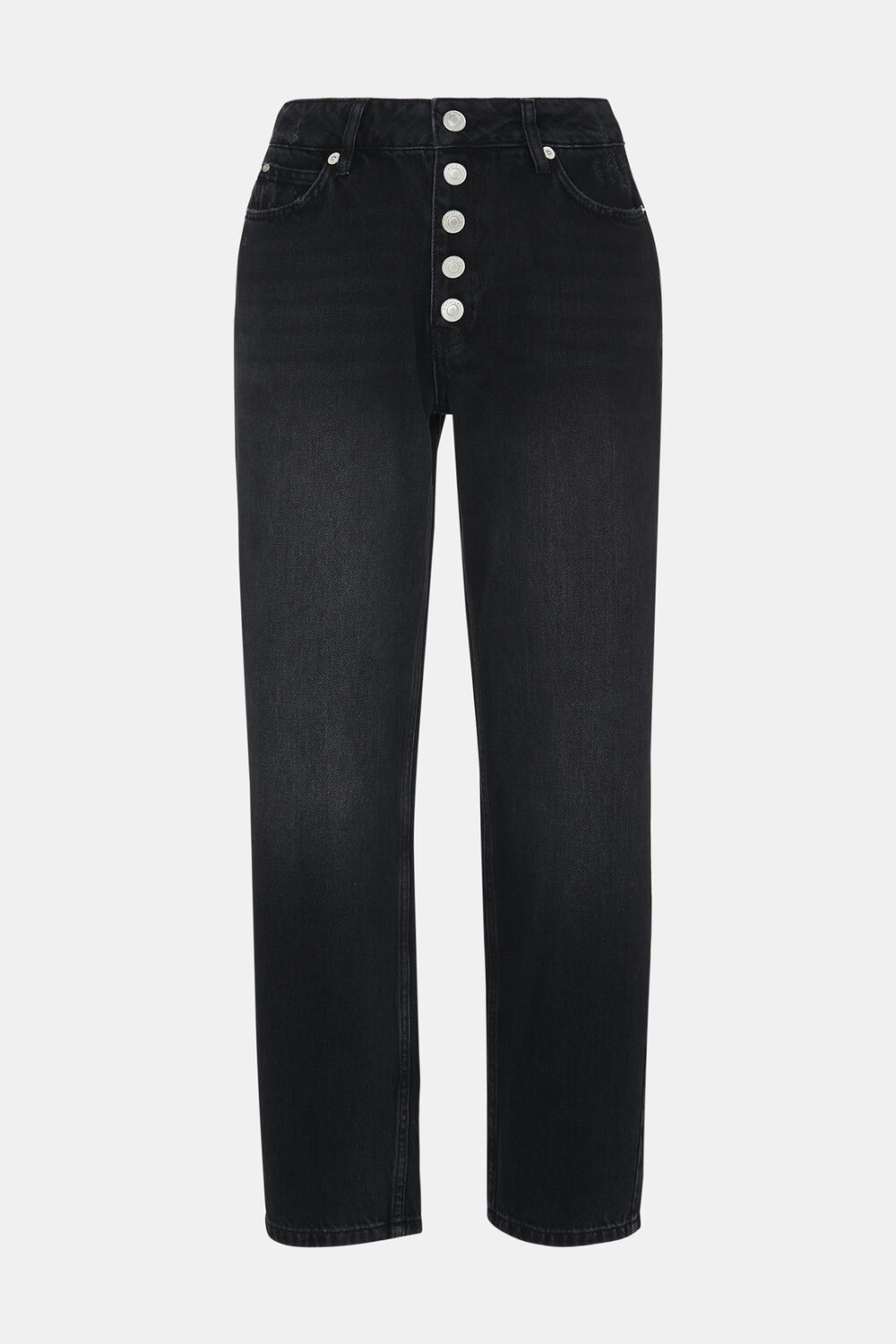 Black Authentic Hollie Button Jean