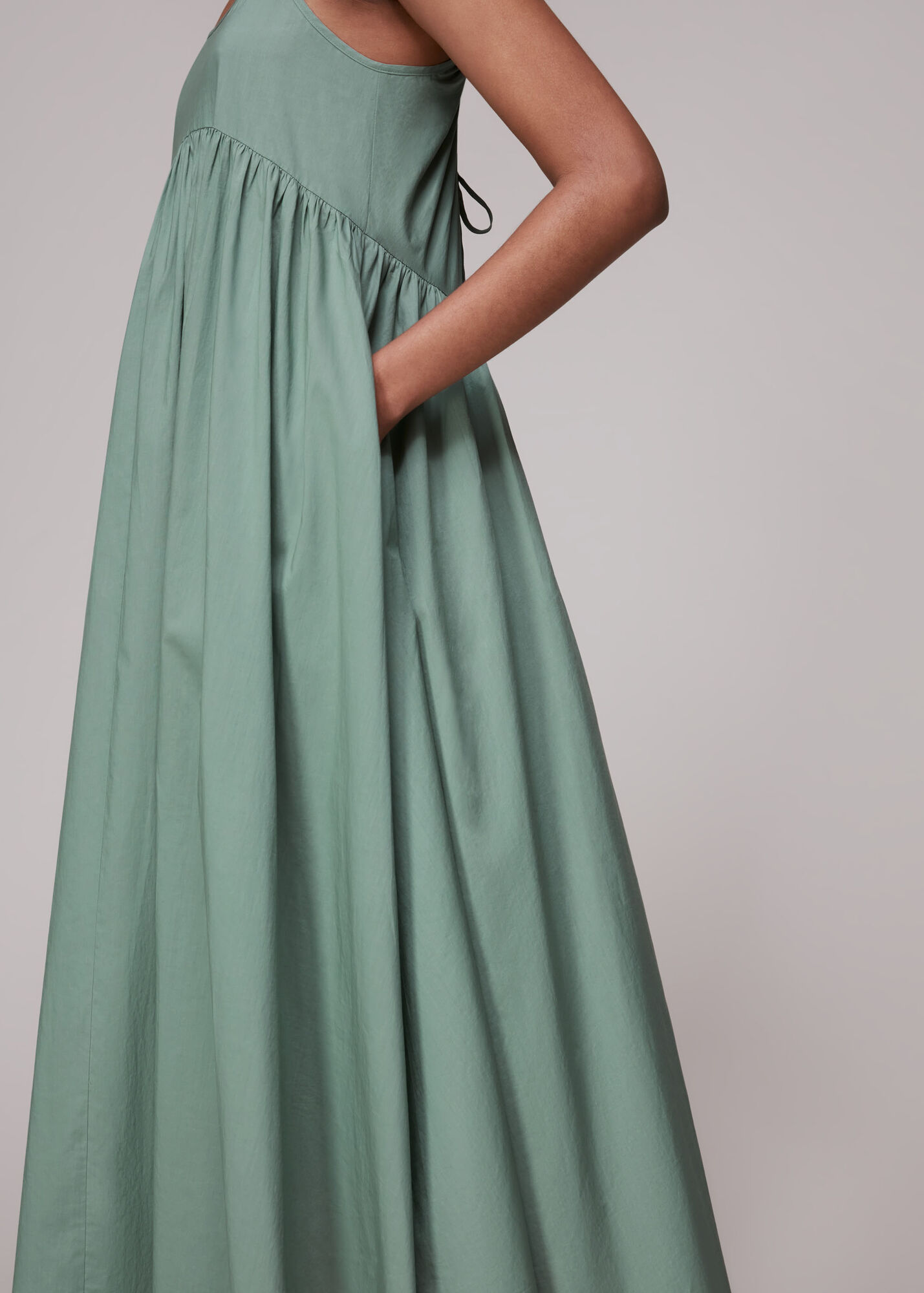 Sage Green Camilla Trapeze Dress WHISTLES