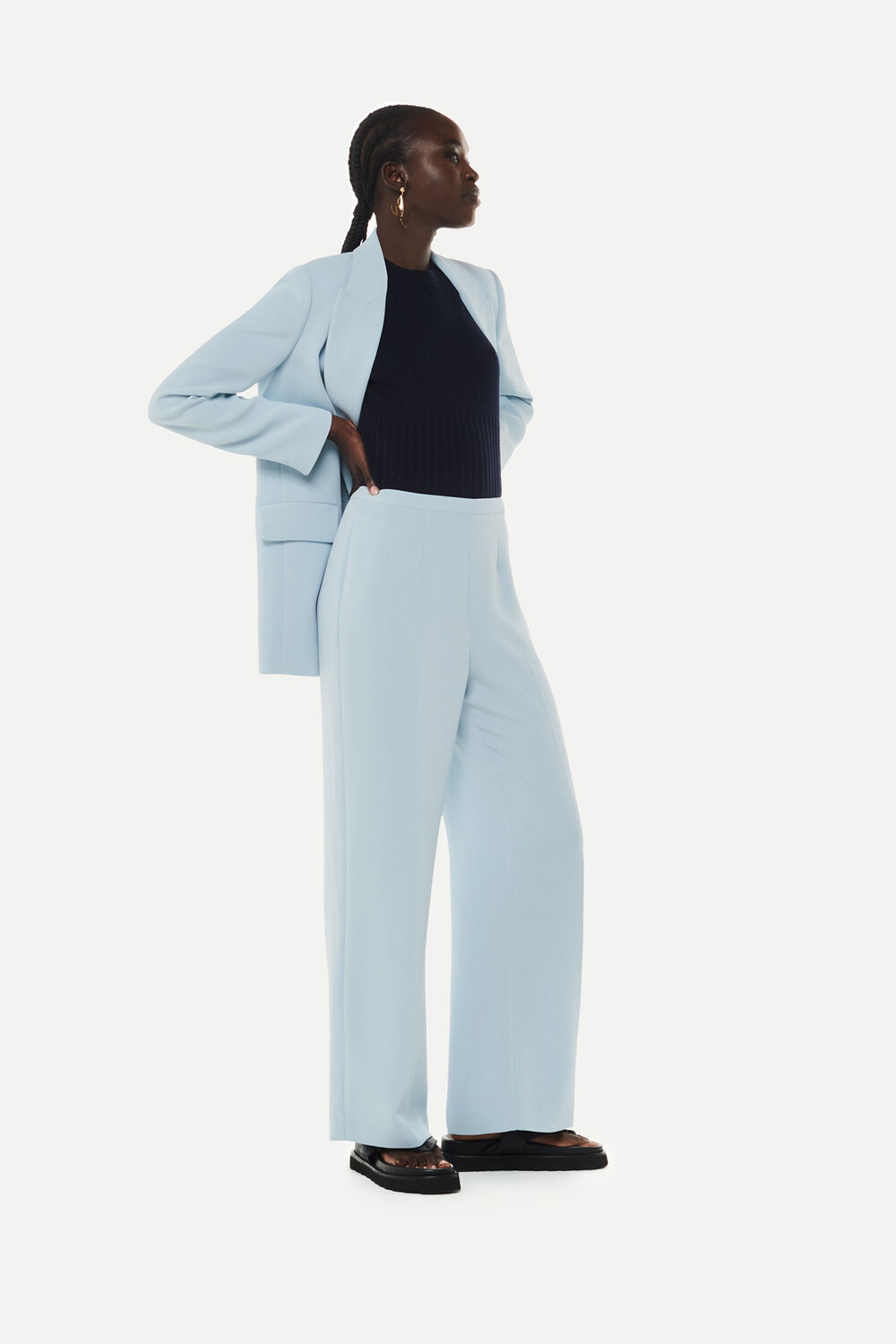 Crepe Relaxed Boyfriend Blazer