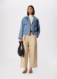 Suede Short Trench Jacket