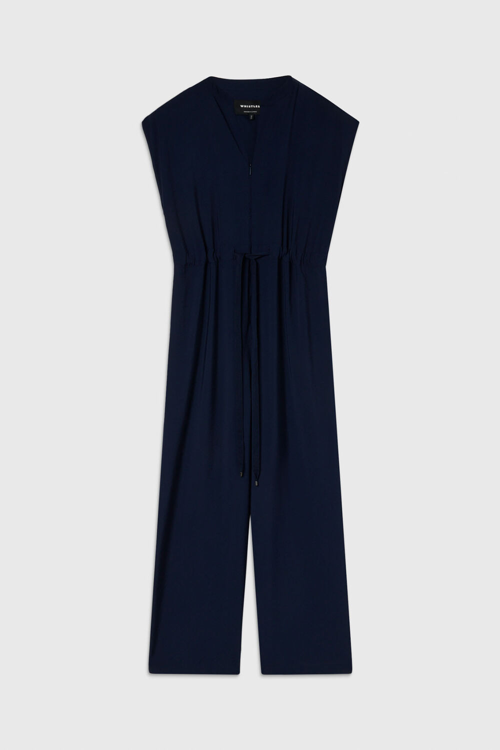 Petite Sleeveless Drawstring Jumpsuit