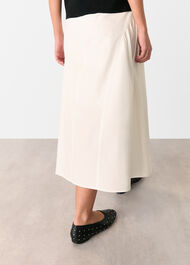 Cotton Waisted Midi Skirt