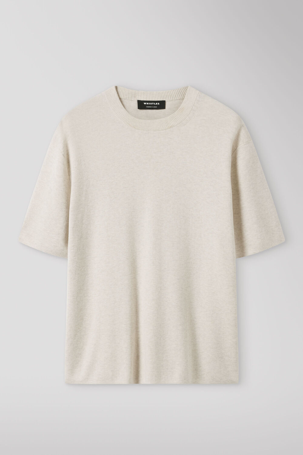 Oatmeal Fine Knit T-Shirt