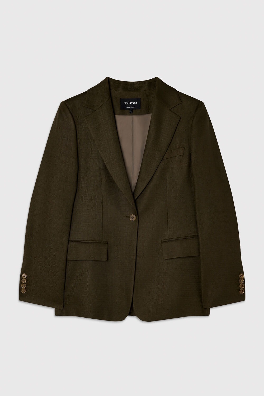 Khaki Relaxed Hopsack Blazer