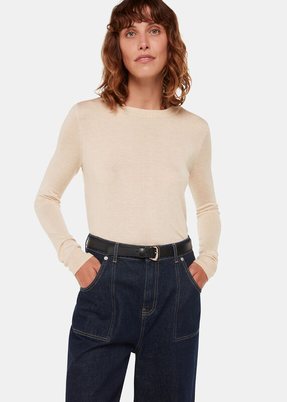 Ivory Annie Sparkle Crew Neck Sweater
