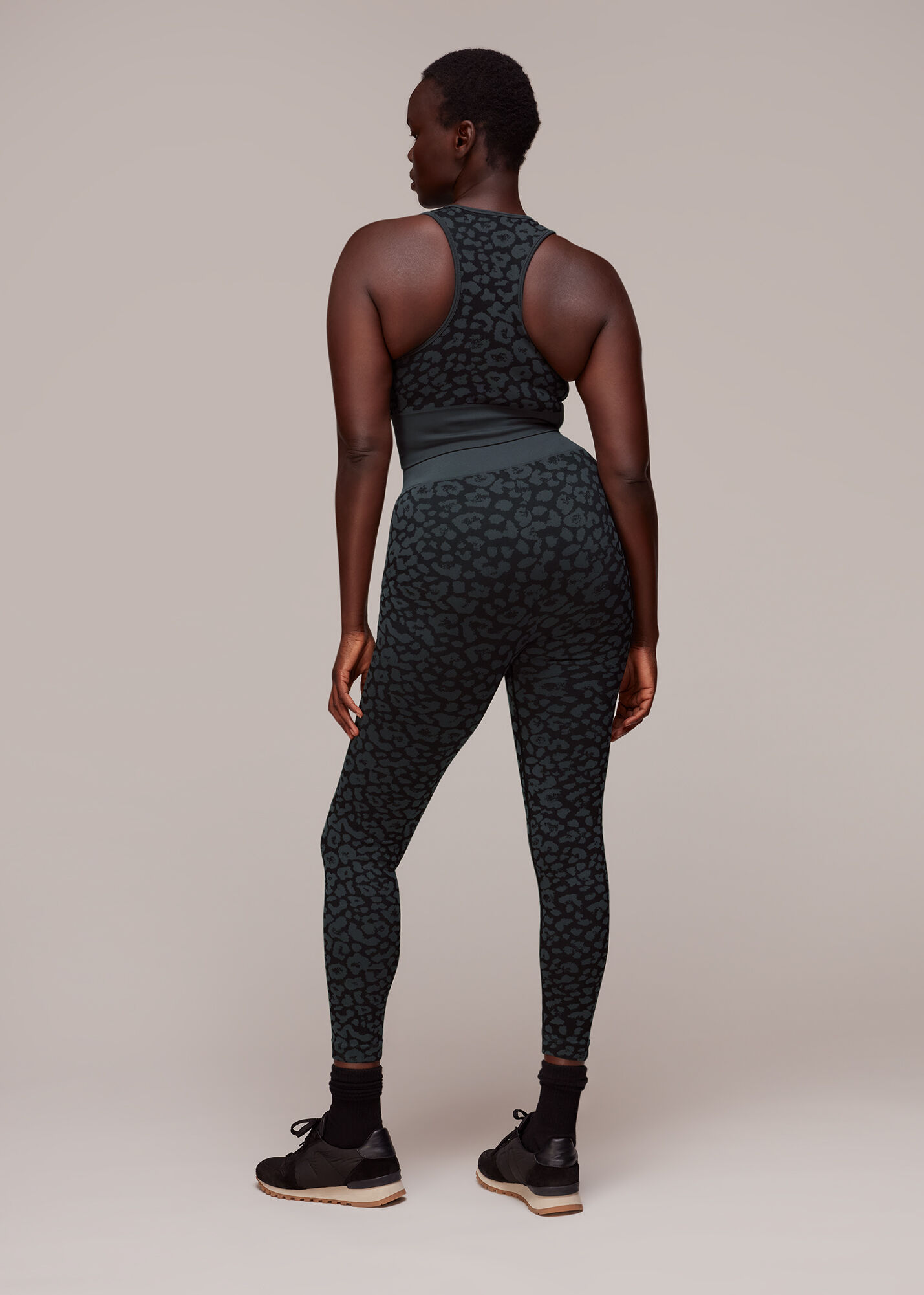 Animal print sports leggings top