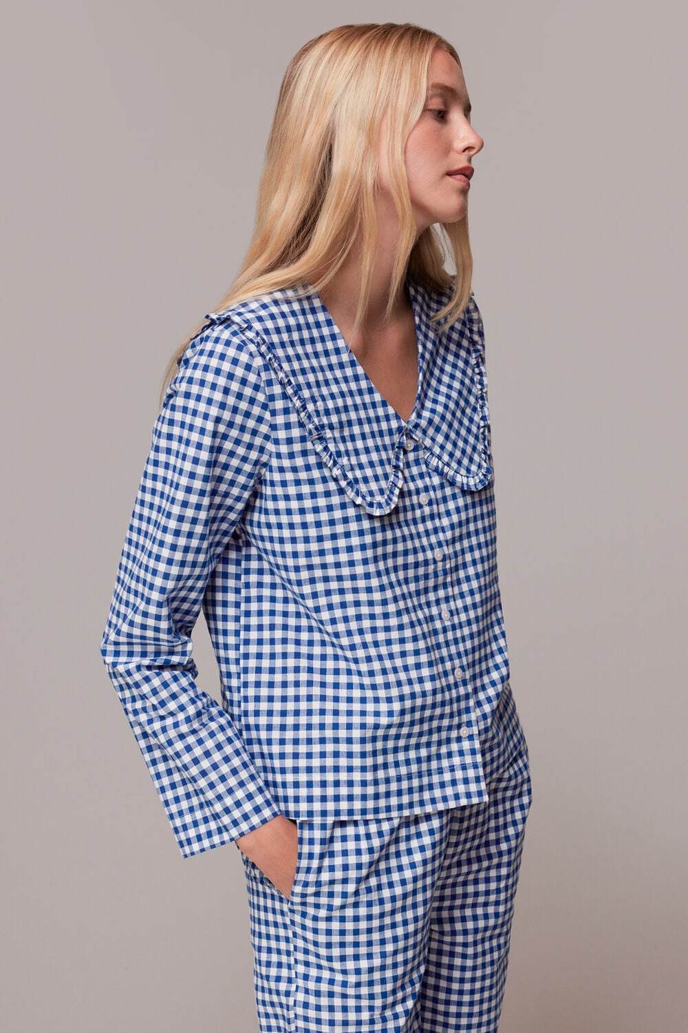 Gingham Collar Pyjamas