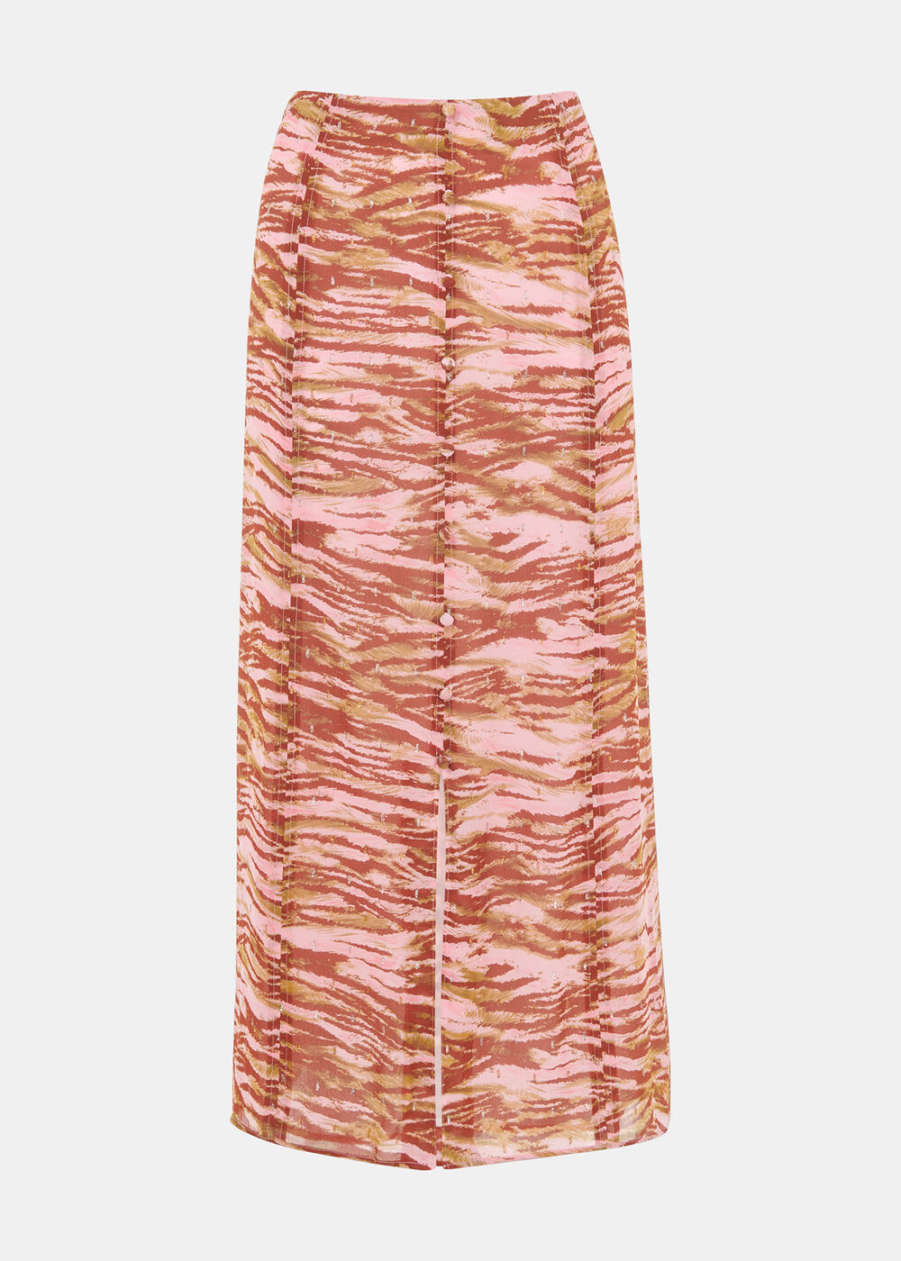 Clouded Tiger Button Skirt