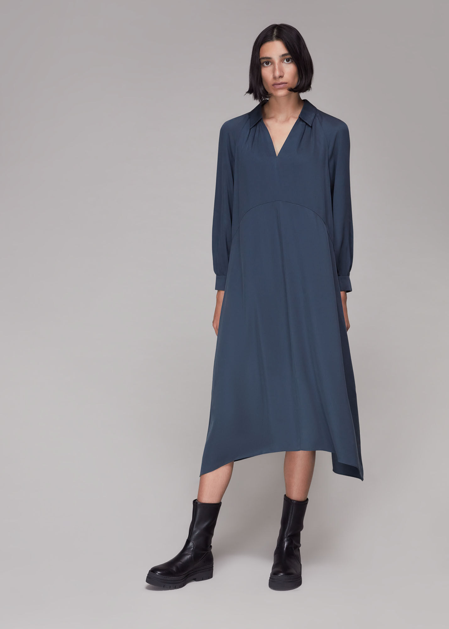 Blue Catherine Shirt Dress WHISTLES