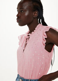 Metallic Dobby Top