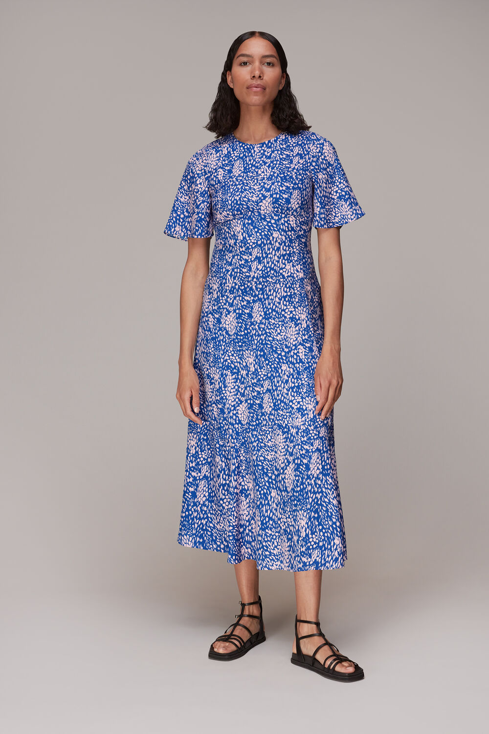 Lively Animal Print Midi Dress