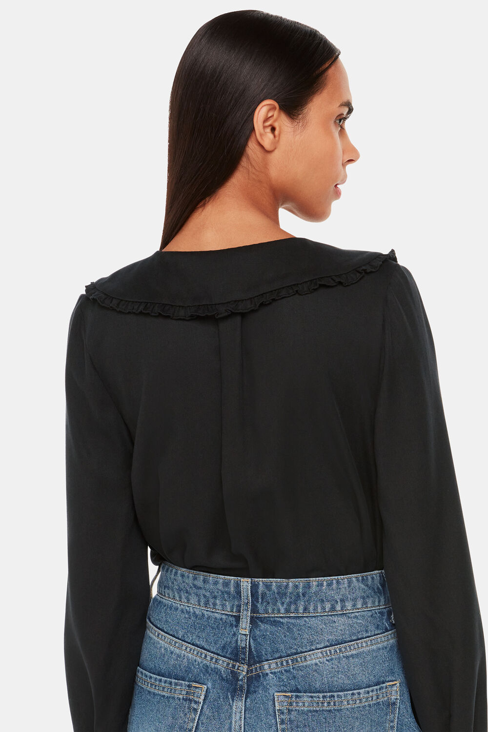 Oversized Collar Detail Top