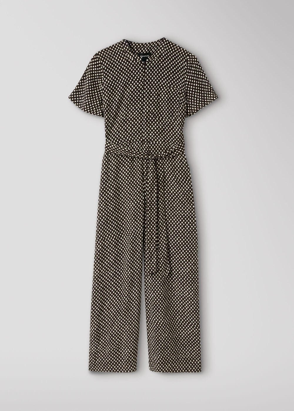 Check Short Sleeve Jumpsuit