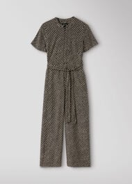 Check Short Sleeve Jumpsuit