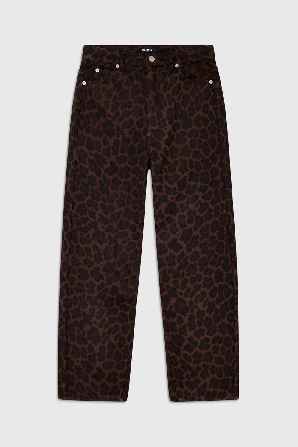 Leopard Print Barrel Jean