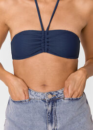 Mixed Rib Halter Bikini Top
