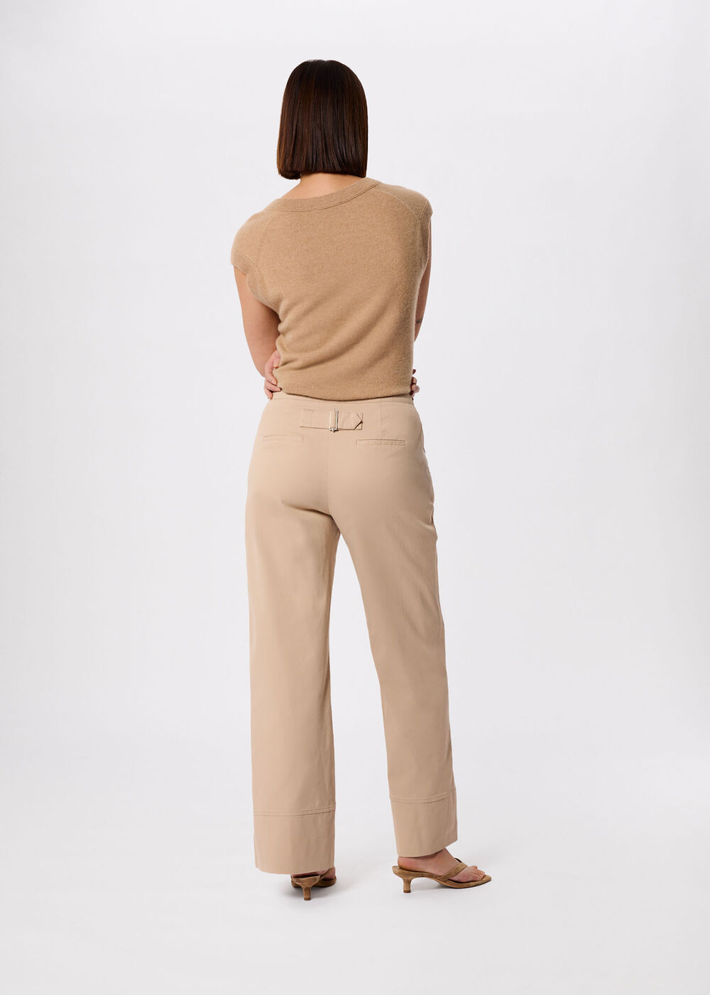 Wide Leg Casual Cotton Trouser