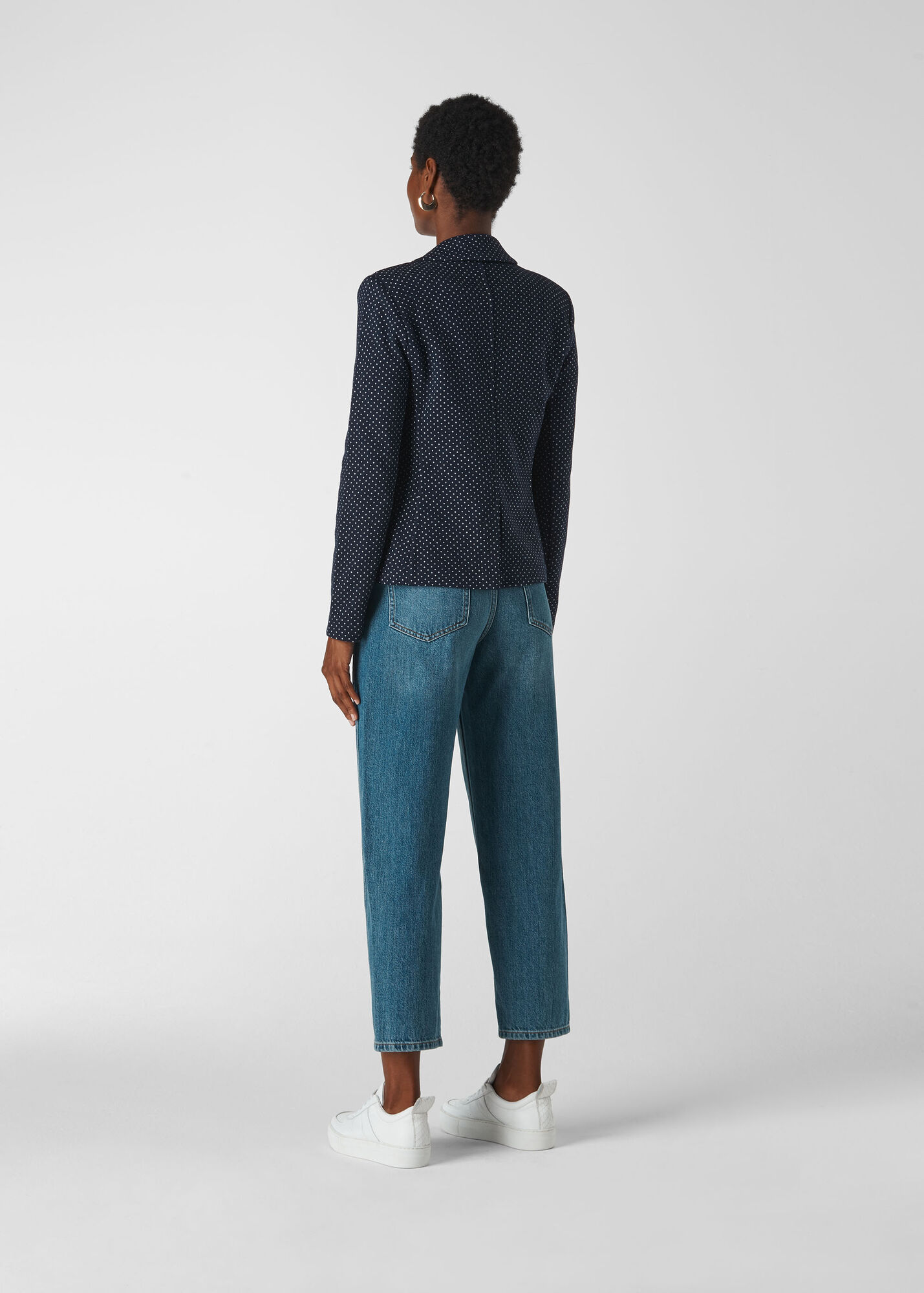 Navy/Multi Slim Jersey Jacket WHISTLES Whistles