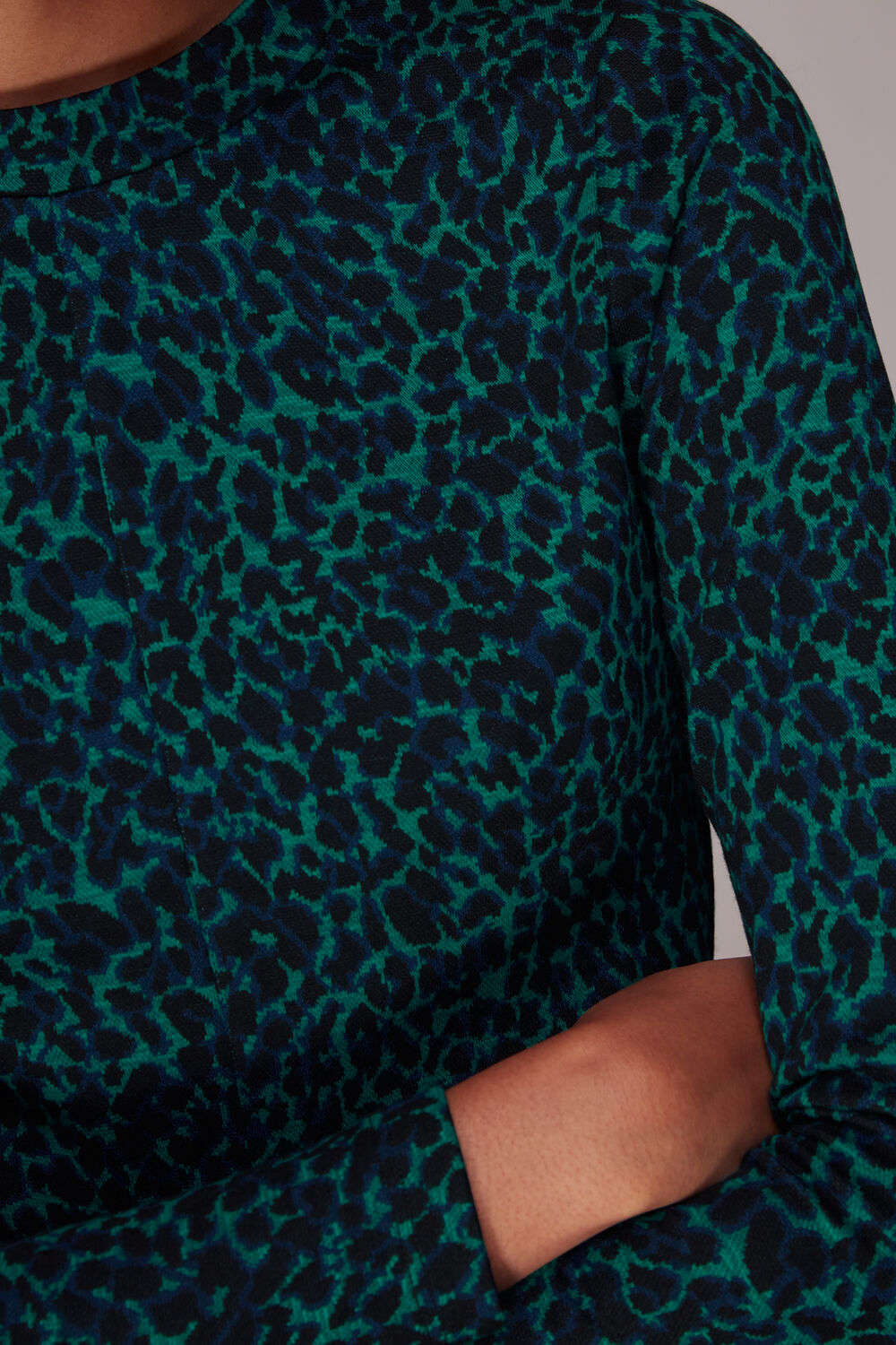 Forest Leopard Jacquard Dress