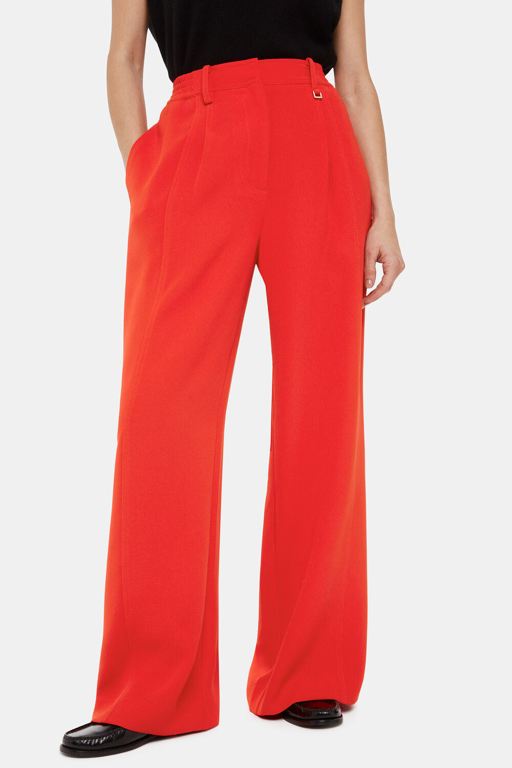 Petite Harper Crepe Wide Leg Trouser