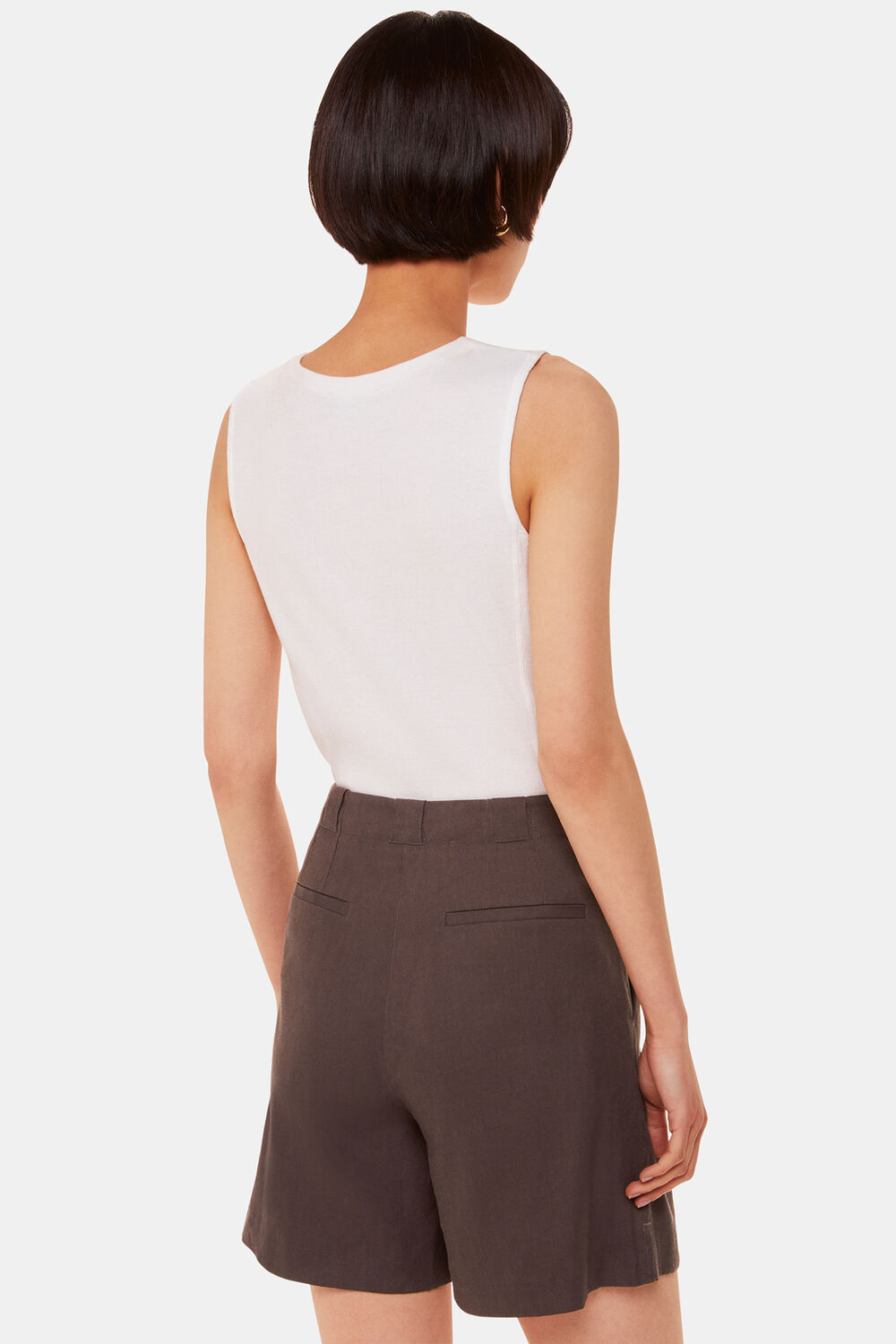 Dark Grey Mila Linen Blend Short