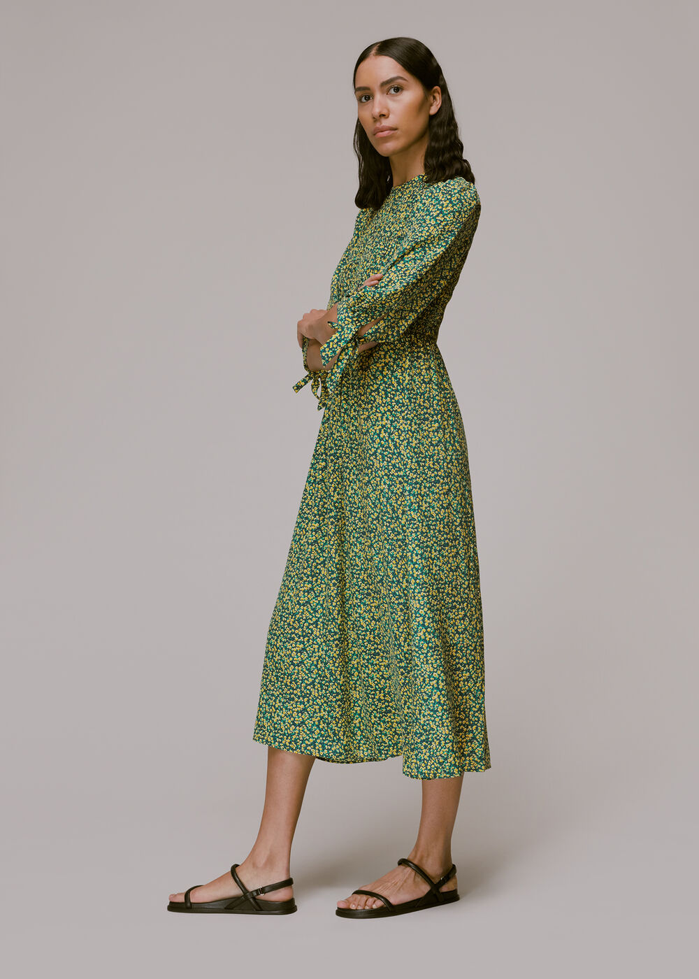 JL Ditsy Sunflower Print Dress