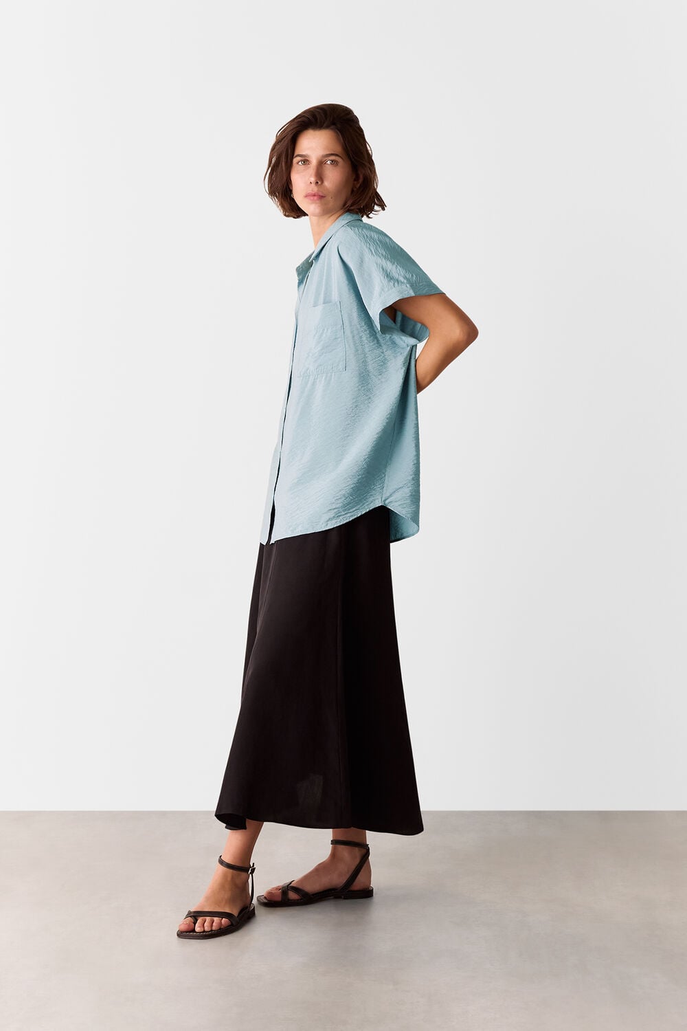Pale Blue Button Up Nicola Shirt