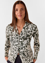 Cut Stems Button Down Blouse